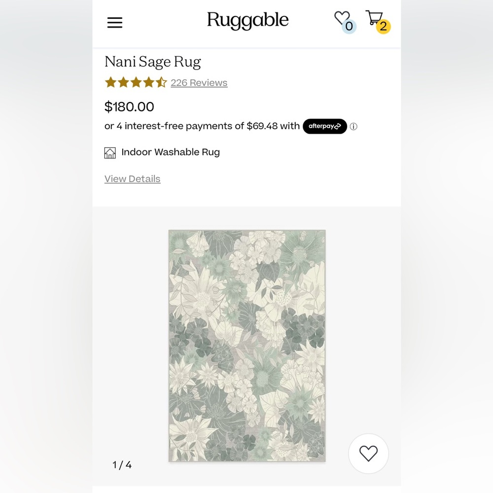 Ruggable 6x9 washable rug